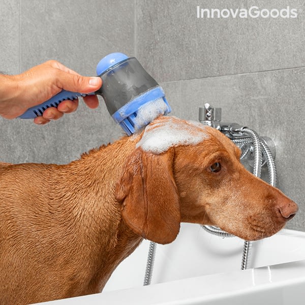cepillo de baño para mascotas con deposito