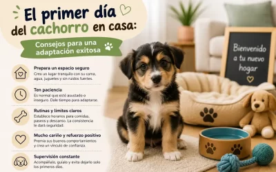 El primer día del cachorro en casa: Consejos para una adaptación exitosa