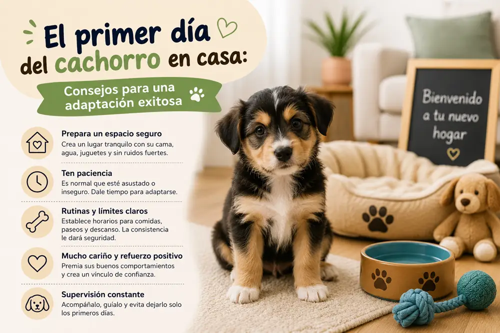 El primer día del cachorro en casa Consejos para una adaptación exitosa