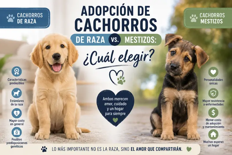 Adopción de cachorros de raza vs. mestizos: ¿Cuál elegir?